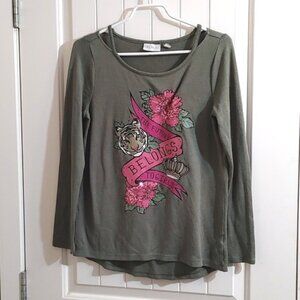 3/$25 The Children Place green Long sleeve top sweater shirt kids XXL